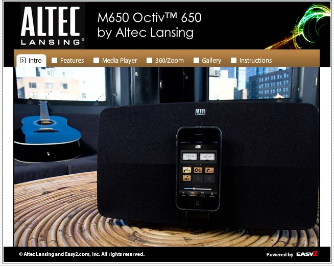 Altec Lansing web product demo