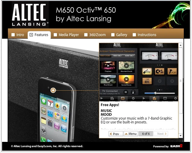 Altec Lansing: Web demos