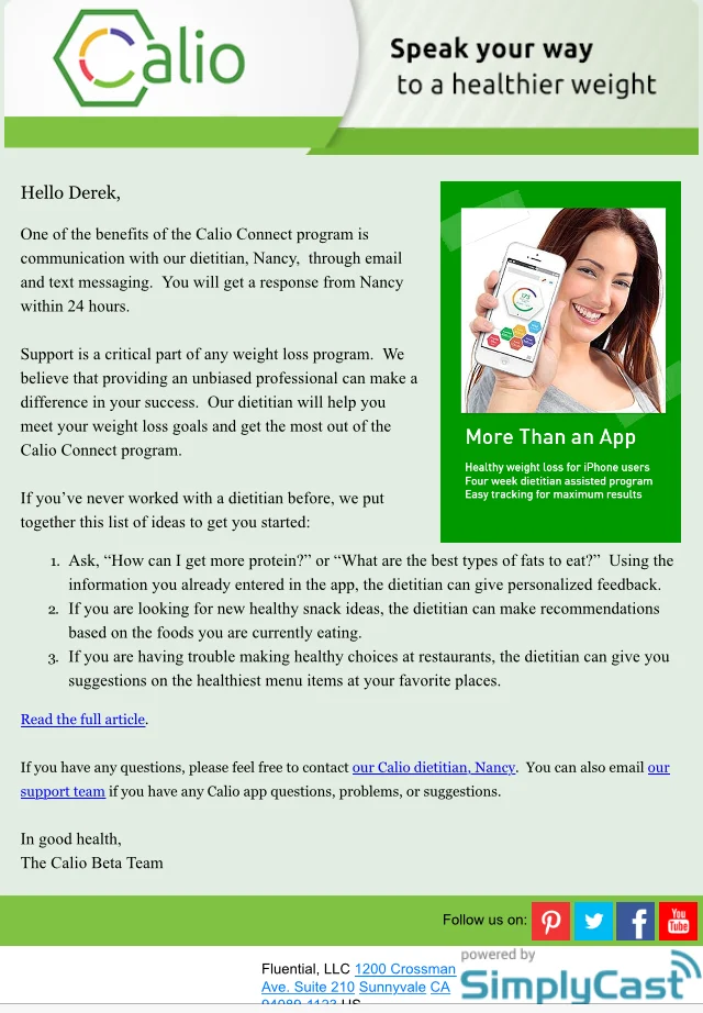 Calio: Emails