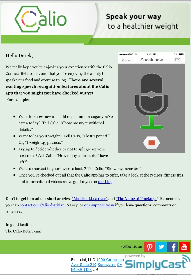Calio: Emails