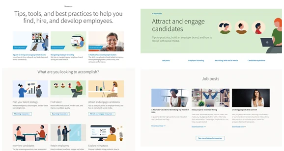 LinkedIn Talent Solutions resource library page