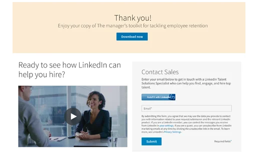 LinkedIn: Product solutions demo video