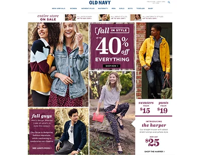 Old Navy: US and Canada, desktop